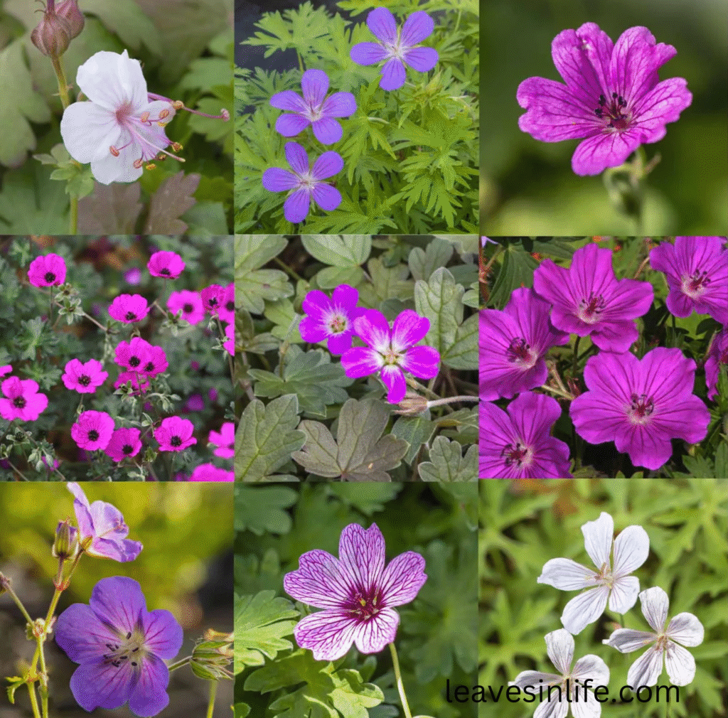 different types of cranesbill